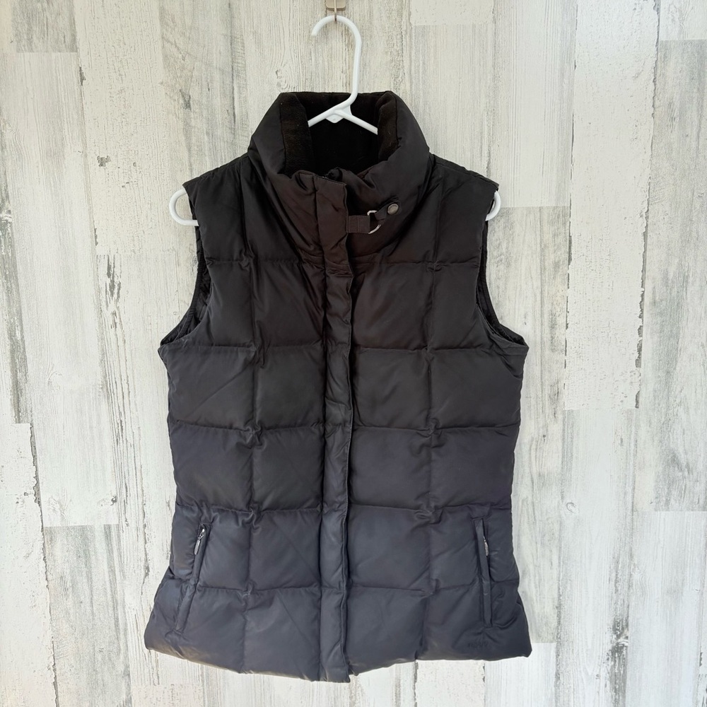Eddie Bauer Women’s Size Medium Premium Quality Down Puffer Vest In Black